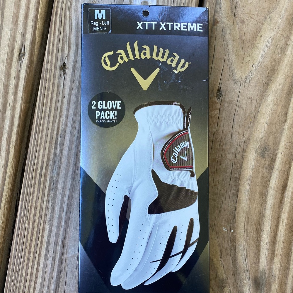 Callaway XTT Xtreme Men's Golf Glove - Size: M Left Hand, 2 Pack